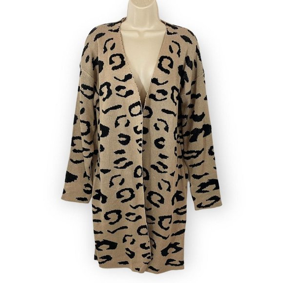 Vestidos Leopard Print Cardigan Sweater, M - Picture 9 of 10